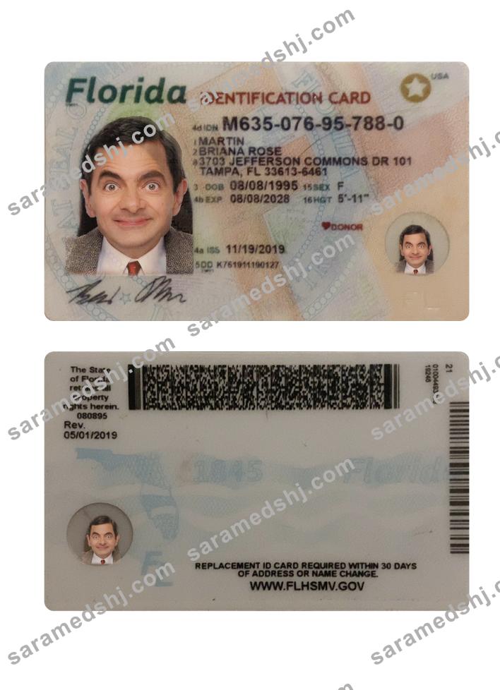 USA Florida ID card